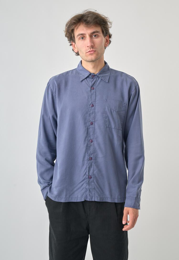 Cleptomanicx Cleptomanicx Easy Langarmhemd Herren - Nightshadow Blue - 0 | SportScheck