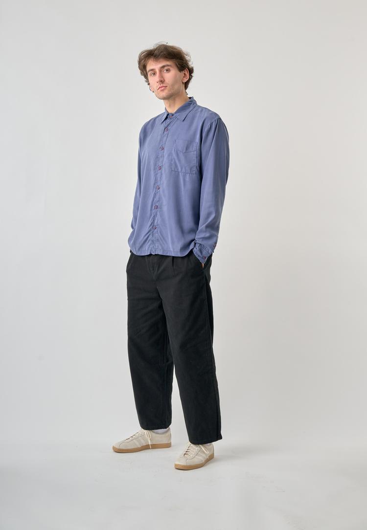 Cleptomanicx Cleptomanicx Easy Langarmhemd Herren - Nightshadow Blue - 1 | SportScheck