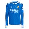 adidas Real Madrid 25/26 Long Sleeve Kids Trikot Kinder - Blue Bird
