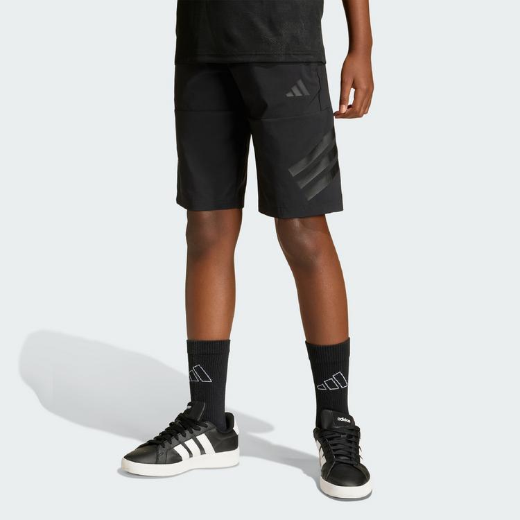 adidas adidas SPORT ICONS LANGE 3-STREIFEN SHORTS Funktionsshorts Kinder - Black / Black - 0 | SportScheck