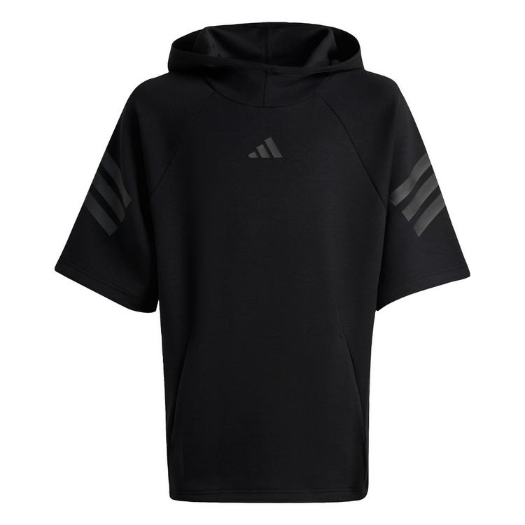 adidas adidas FUTURE ICONS 3-STREIFEN KURZARM-HOODIE Hoodie Kinder - Black / Black - 0 | SportScheck