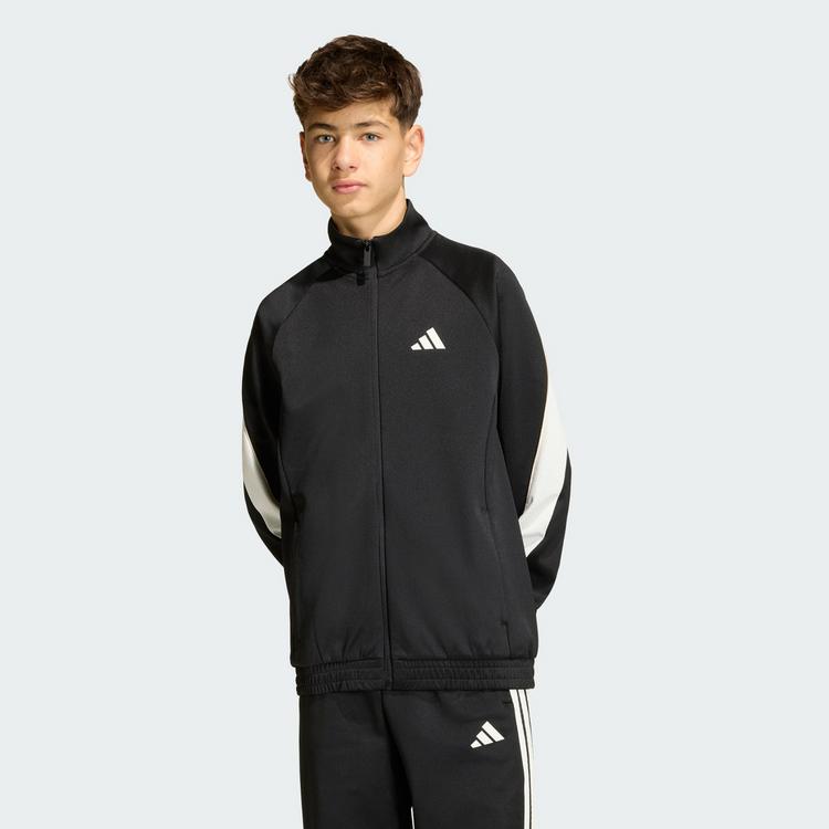 adidas adidas STADIUM TRAININGSJACKE Trainingsanzug Kinder - Black / Off White - 0 | SportScheck