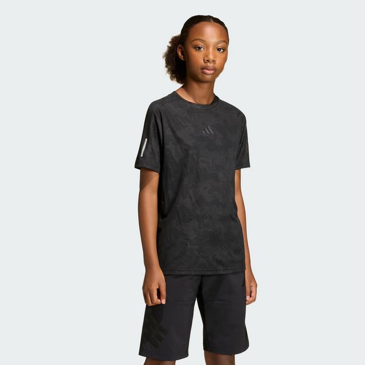 adidas adidas SPORT ICONS STRUCTURED T-SHIRT T-Shirt Kinder - Black / Black - 0 | SportScheck