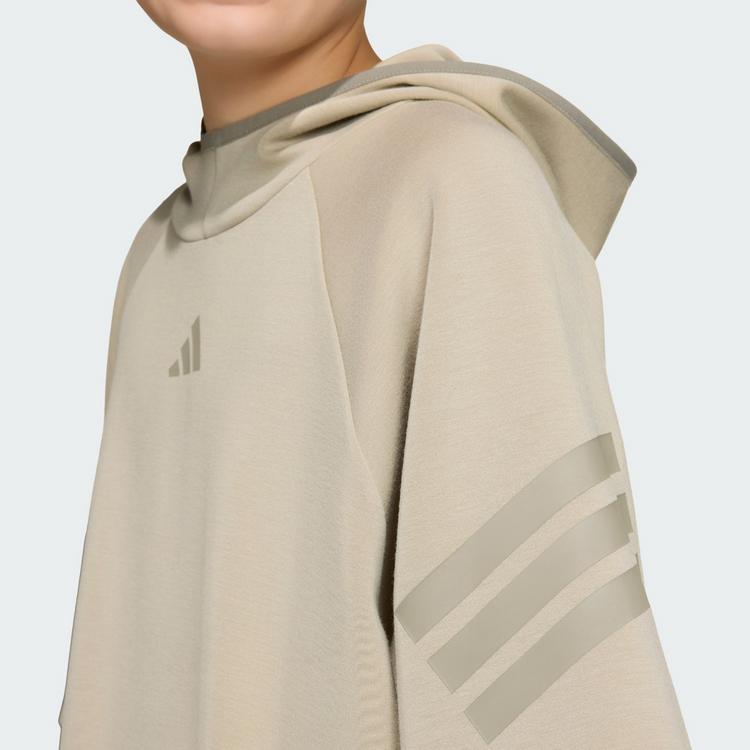 adidas adidas FUTURE ICONS 3-STREIFEN KURZARM-HOODIE Hoodie Kinder - Wonder Cargo / Clay - 0 | SportScheck