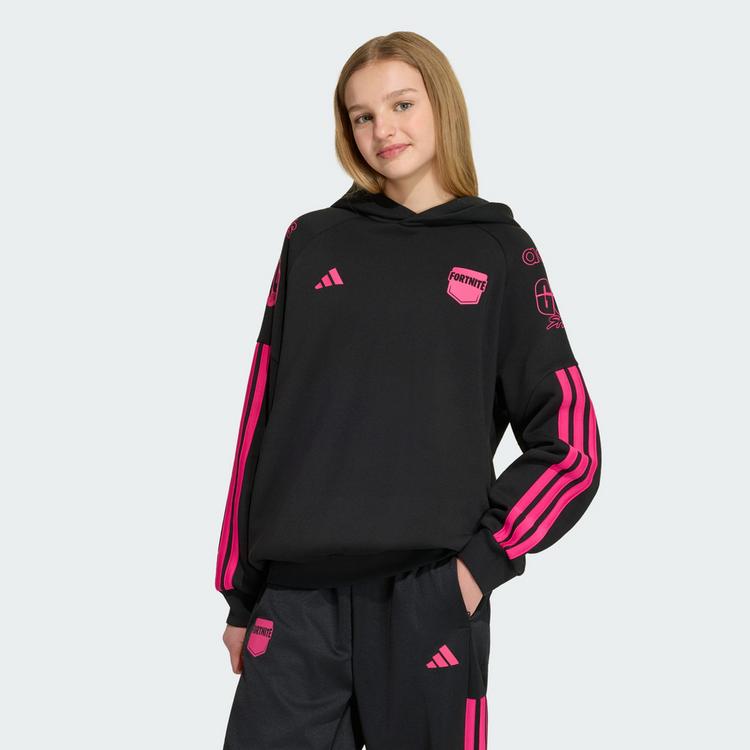 adidas adidas adidas x FORTNITE HOODIE Sweatshirt Hoodie Kinder - Black / Real Magenta - 0 | SportScheck
