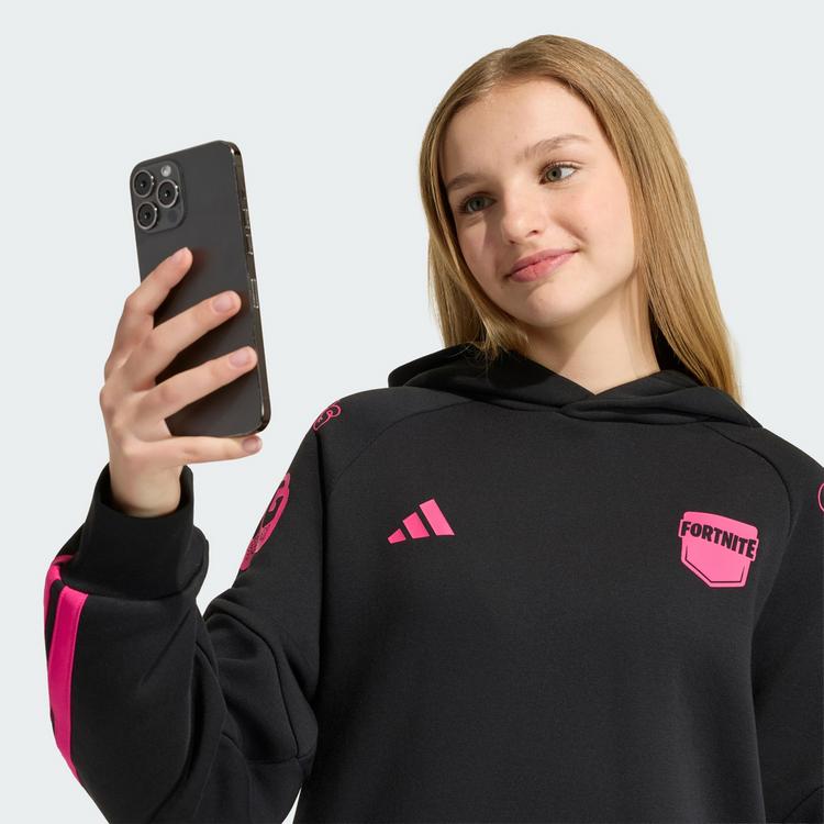 adidas adidas adidas x FORTNITE HOODIE Sweatshirt Hoodie Kinder - Black / Real Magenta - 0 | SportScheck