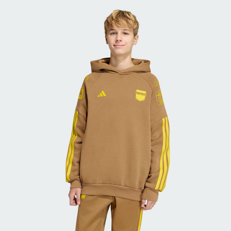 adidas adidas adidas x FORTNITE HOODIE Sweatshirt Hoodie Kinder - Brown Desert / Yellow - 0 | SportScheck