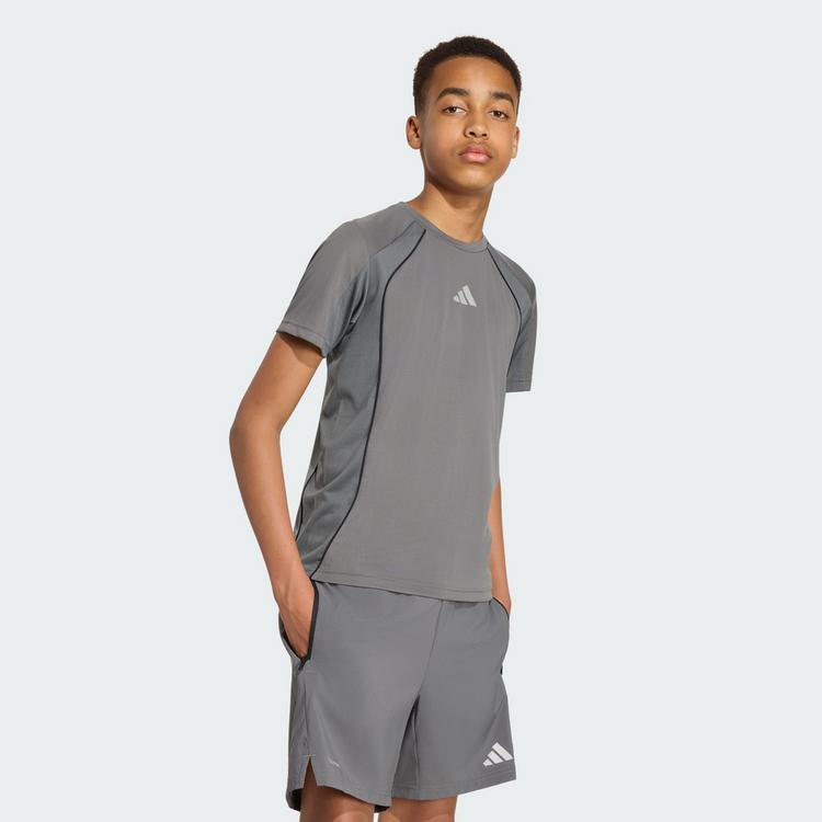 adidas adidas TECH APPAREL CLIMACOOL T-SHIRT T-Shirt Kinder - Grey Five / Reflective Silver - 0 | SportScheck