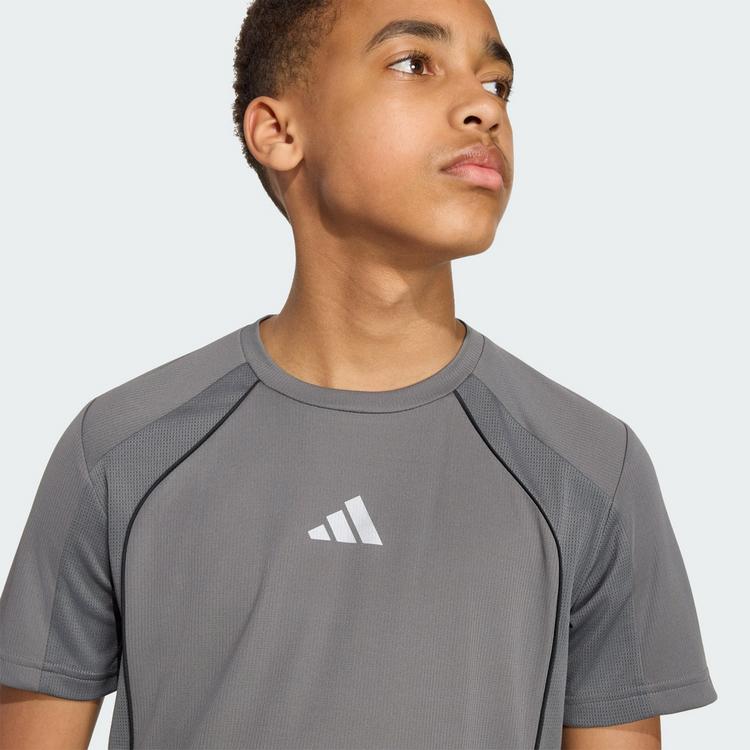 adidas adidas TECH APPAREL CLIMACOOL T-SHIRT T-Shirt Kinder - Grey Five / Reflective Silver - 0 | SportScheck