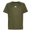 adidas TECH APPAREL CLIMACOOL T-SHIRT T-Shirt Kinder - Olive Strata / Reflective Silver