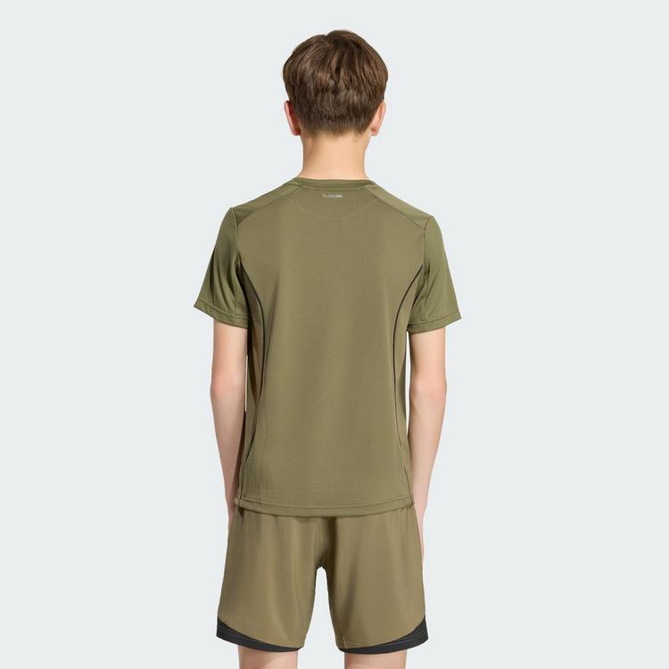 adidas adidas TECH APPAREL CLIMACOOL T-SHIRT T-Shirt Kinder - Olive Strata / Reflective Silver - 1 | SportScheck