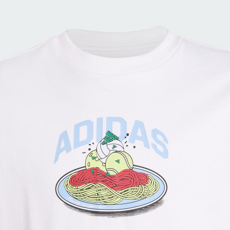 adidas adidas PASTA GRAPHIC T-SHIRT JUNIOR T-Shirt Kinder - White - 2 | SportScheck