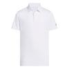 adidas BOYS PERFORMANCE KURZ&Auml;RMLIGES POLOSHIRT Funktionsshirt Kinder - White