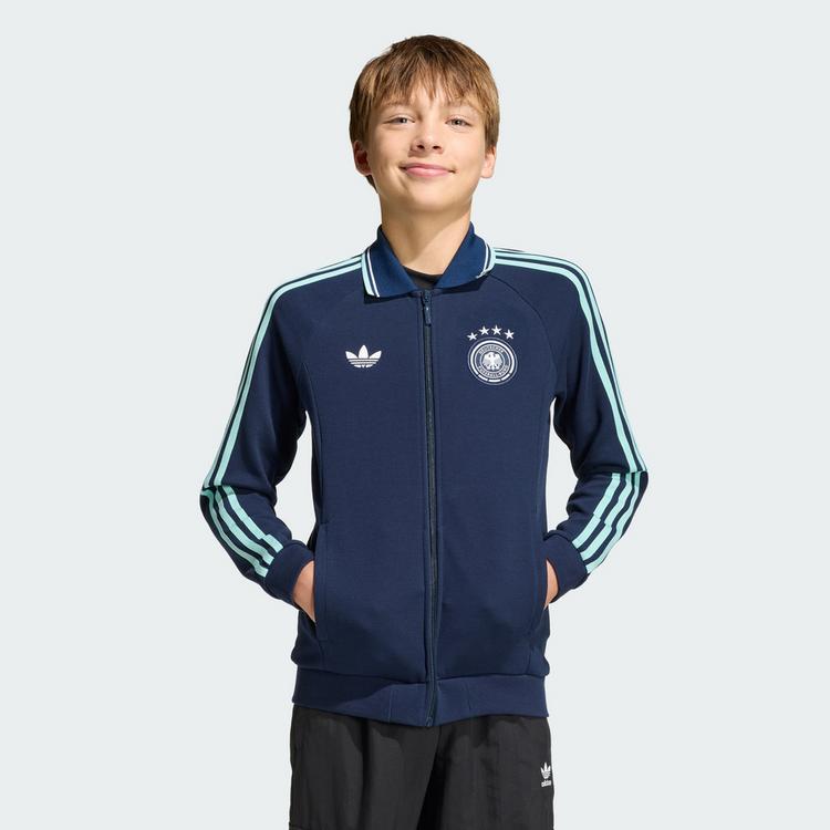 adidas adidas Deutschland Anthem Kids Ausw&auml;rtsjacke Trainingsanzug Kinder - Collegiate Navy - 0 | SportScheck