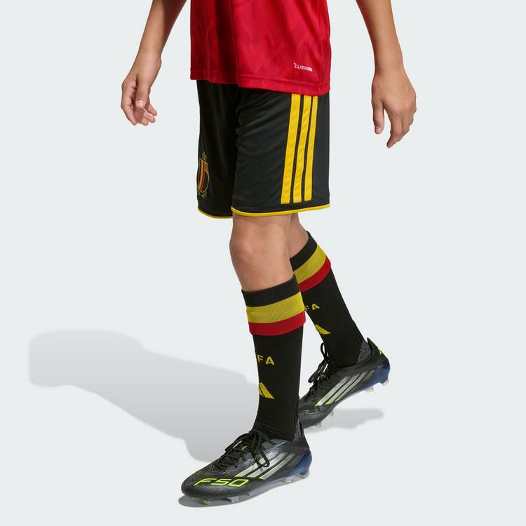 adidas adidas Belgien 26 Kids Heimshorts Fu&szlig;ballshorts Kinder - Black / Bold Gold - 0 | SportScheck