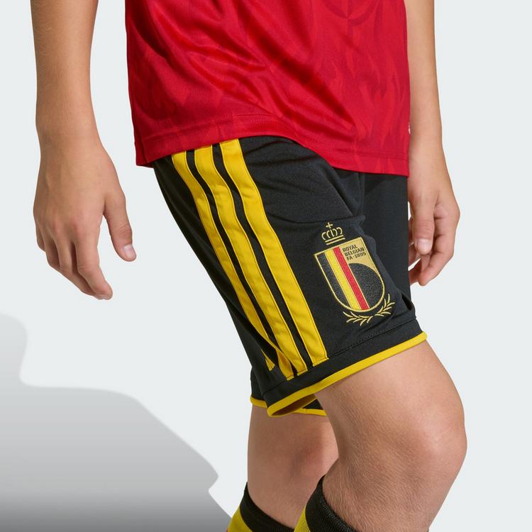 adidas adidas Belgien 26 Kids Heimshorts Fu&szlig;ballshorts Kinder - Black / Bold Gold - 0 | SportScheck