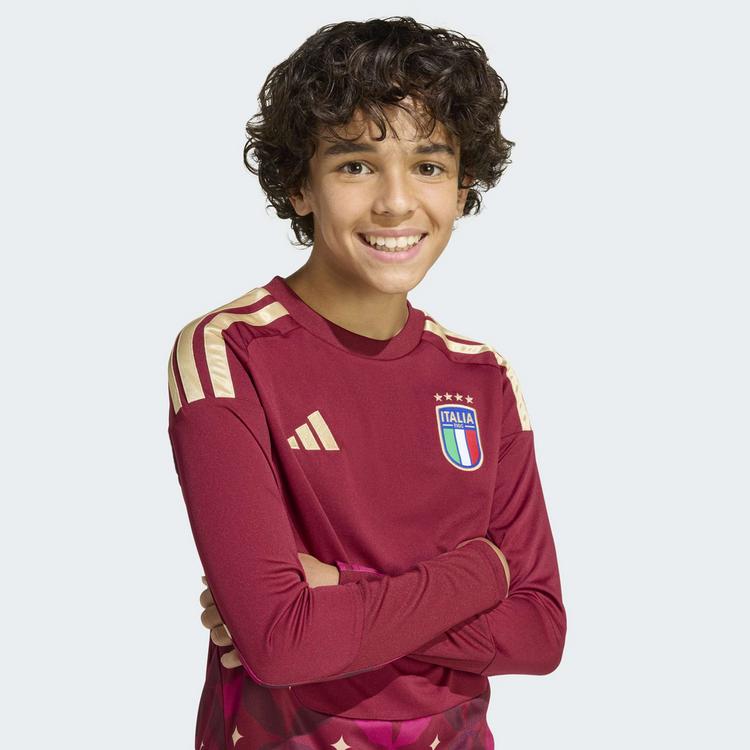 adidas adidas Italien 26 Kids Torwart-Heimtrikot, Trikot Kinder - Team Coll Burgundy 2 - 1 | SportScheck