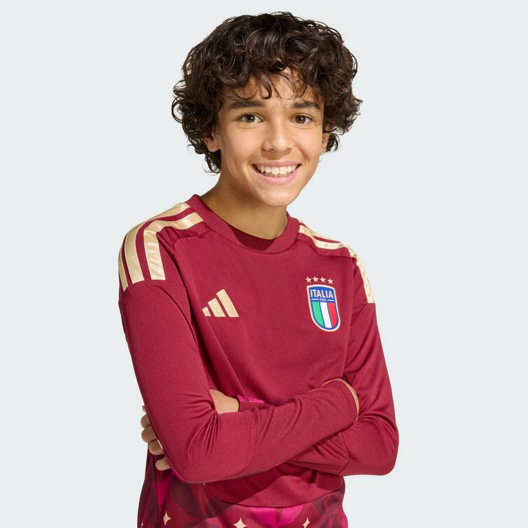 adidas adidas Italien 26 Kids Torwart-Heimtrikot, Trikot Kinder - Team Coll Burgundy 2 - 2 | SportScheck
