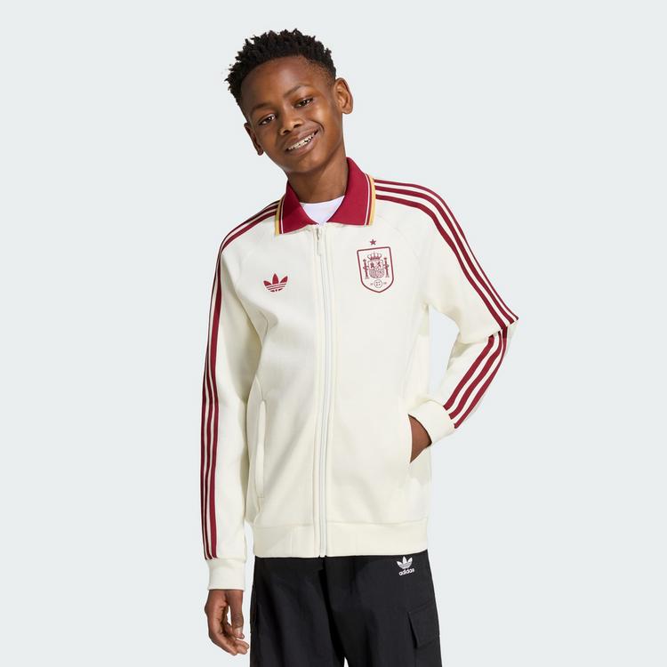 adidas adidas Spanien Anthem Kids Ausw&auml;rtsjacke Trainingsanzug Kinder - Off White - 0 | SportScheck