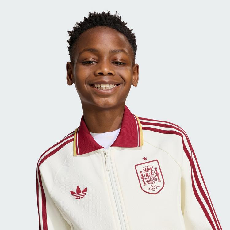 adidas adidas Spanien Anthem Kids Ausw&auml;rtsjacke Trainingsanzug Kinder - Off White - 0 | SportScheck