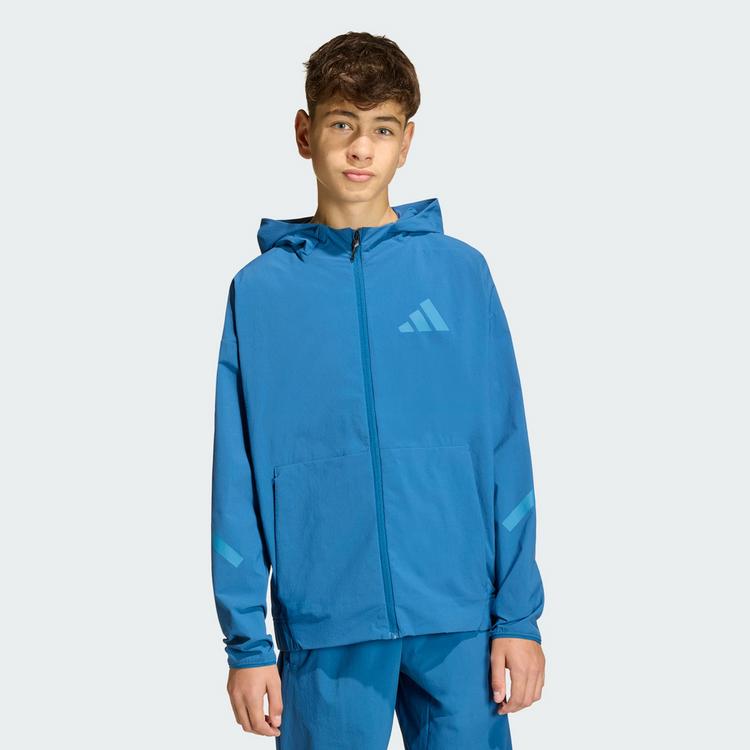 adidas adidas adidas Z.N.E. Gewebte Travel Cover Up Hoodie Kinder - Dusky Petrol / Dusky Ink - 0 | SportScheck