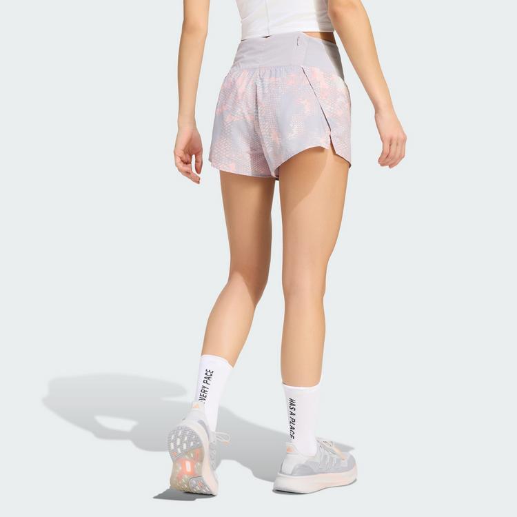 adidas adidas ADI365 Iconic Laufshorts, Animalprint Laufshorts Damen - Grey One / Semi Frozen Turbo / Glory Grey - 1 | SportScheck