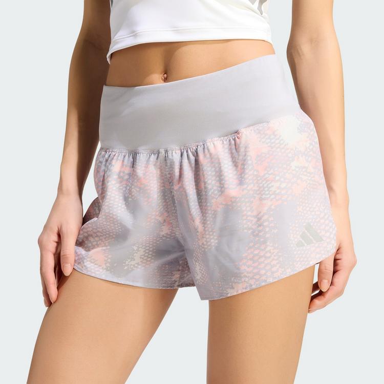 adidas adidas ADI365 Iconic Laufshorts, Animalprint Laufshorts Damen - Grey One / Semi Frozen Turbo / Glory Grey - 0 | SportScheck