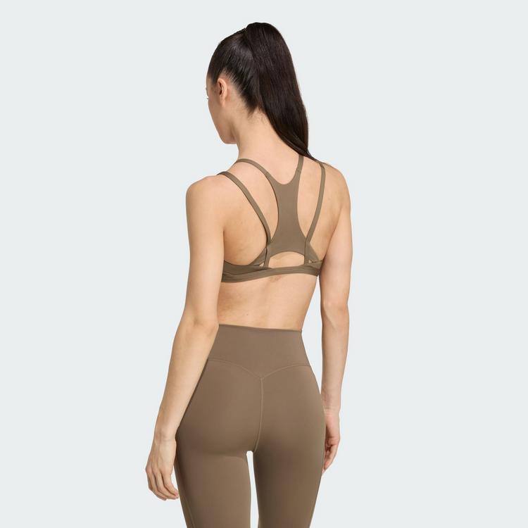 adidas adidas Optime Workout Strappy Sport-BH, leicht BH Damen - Khaki Six - 1 | SportScheck