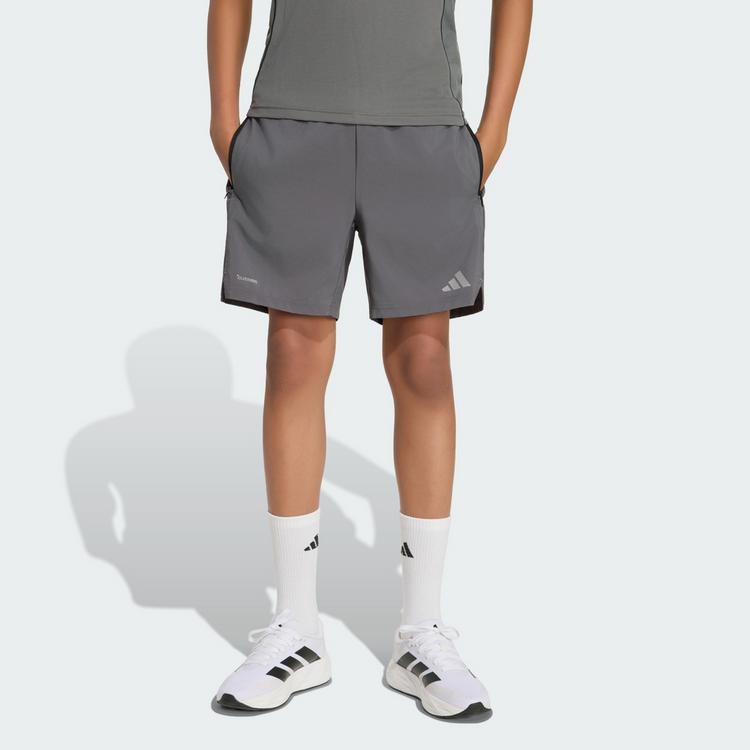 adidas adidas TECH APPAREL SHORTS Fu&szlig;ballshorts Kinder - Grey Five / Grey Five / Reflective Silver - 0 | SportScheck