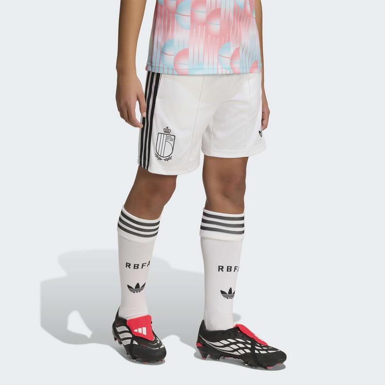 adidas adidas Belgien 26 Kids Ausw&auml;rtsshorts Fu&szlig;ballshorts Kinder - White / Black - 0 | SportScheck