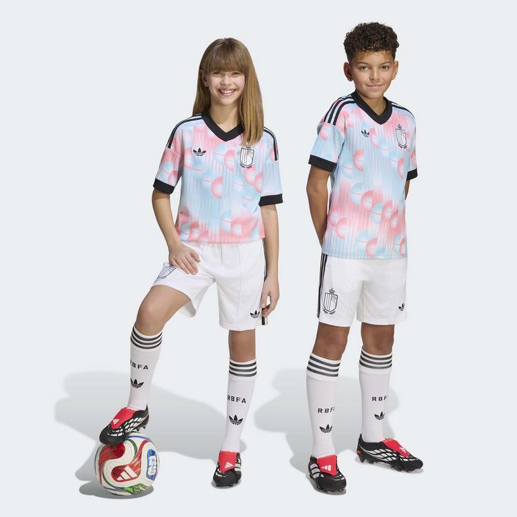 adidas adidas Belgien 26 Kids Ausw&auml;rtsshorts Fu&szlig;ballshorts Kinder - White / Black - 1 | SportScheck
