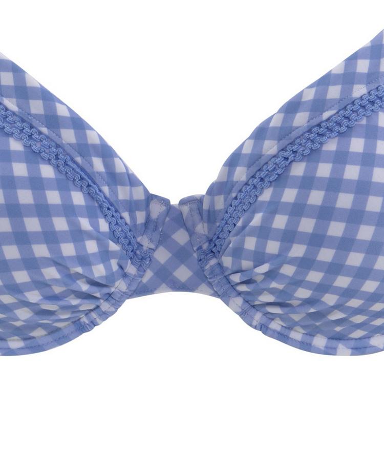 Buffalo Buffalo B&uuml;gel-Bikini-Top Bikini Oberteil Damen - hellblau-kariert - 1 | SportScheck