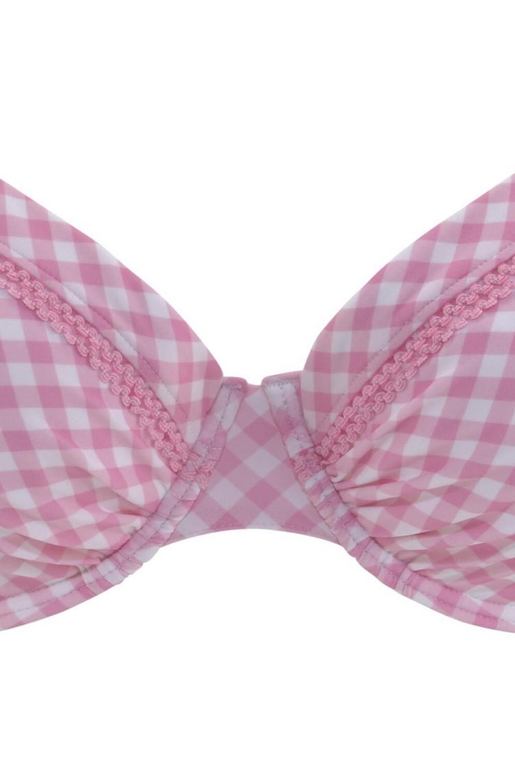 Buffalo Buffalo B&uuml;gel-Bikini-Top Bikini Oberteil Damen - rosa-kariert - 1 | SportScheck