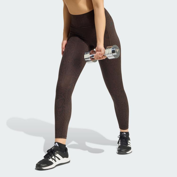 adidas adidas Optime PrimeLift 7/8-Leggings, Tights Damen - Aurora Coffee / Black - 0 | SportScheck