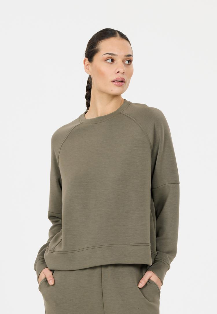 Athlecia Athlecia Jacey Sweatshirt Damen - 3234 Dusty Olive - 1 | SportScheck