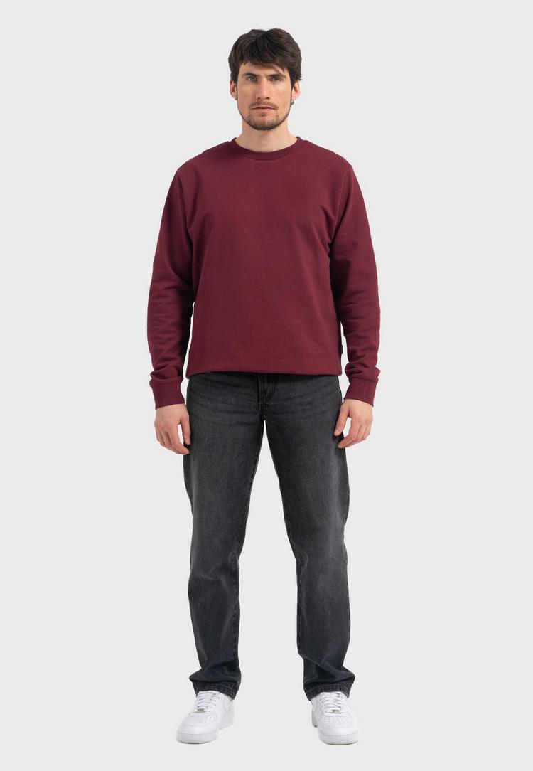 OLDSKULL OLDSKULL Plain Basic Sweatshirt Herren - Burgundy - 1 | SportScheck