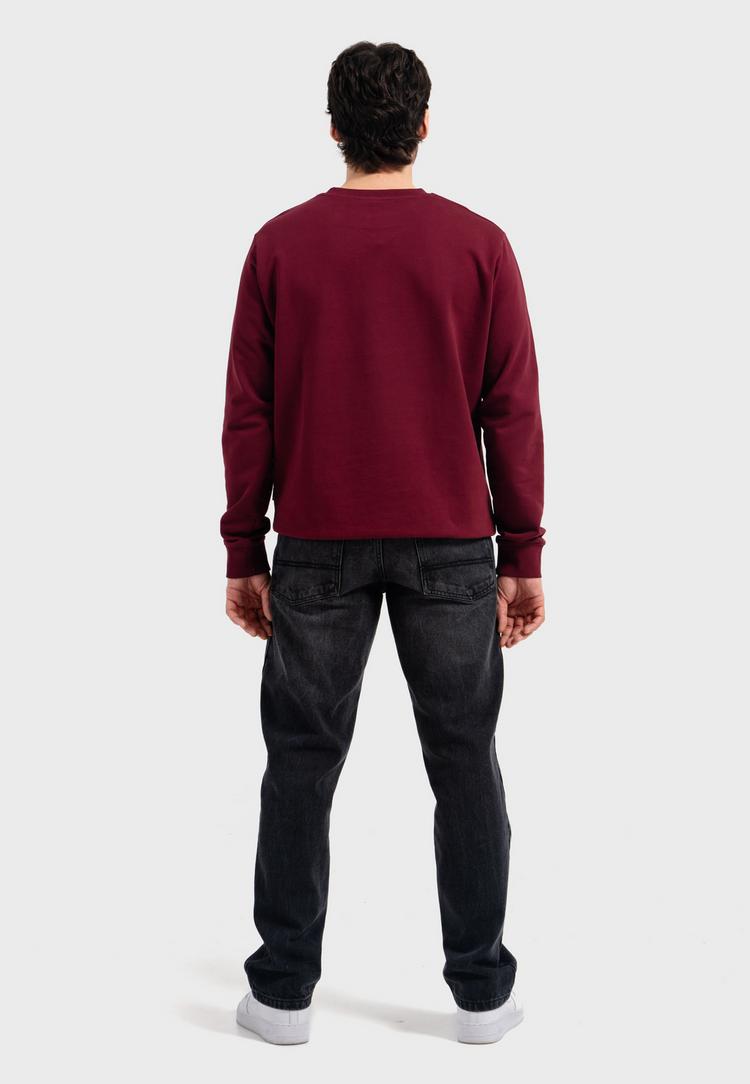 OLDSKULL OLDSKULL Plain Basic Sweatshirt Herren - Burgundy - 3 | SportScheck