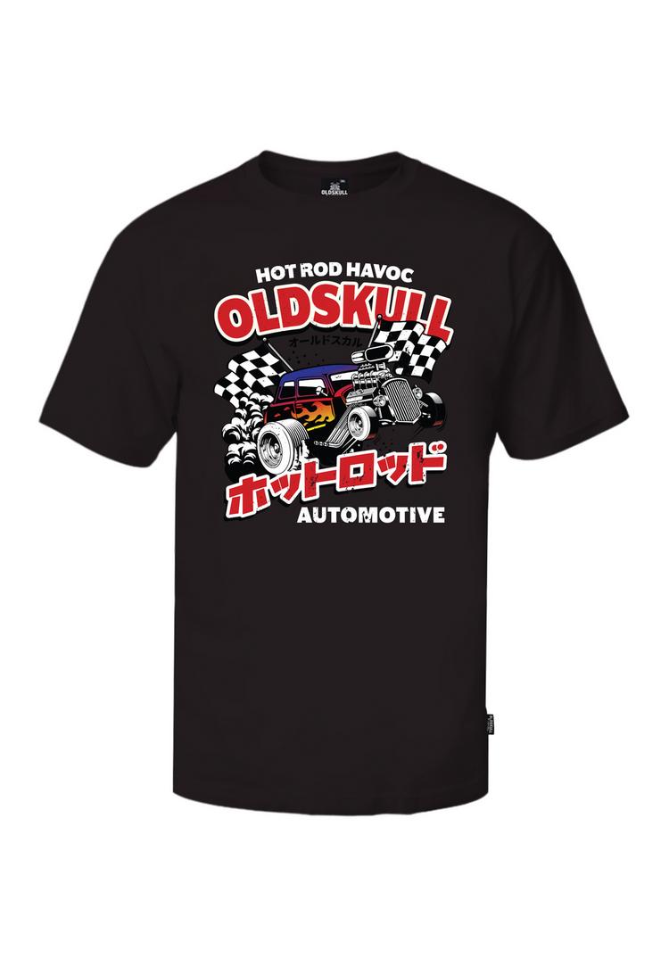 OLDSKULL OLDSKULL Rtrip Moto Skull Printshirt Herren - Black - 0 | SportScheck