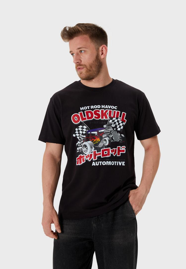 OLDSKULL OLDSKULL Rtrip Moto Skull Printshirt Herren - Black - 0 | SportScheck