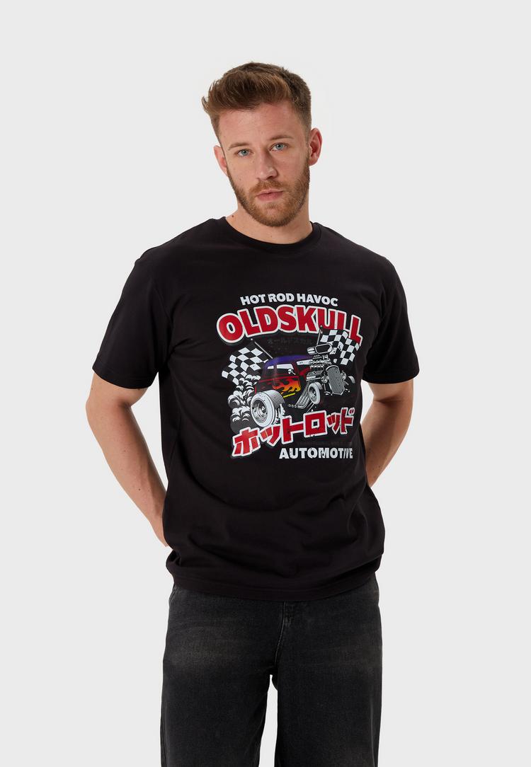 OLDSKULL OLDSKULL Rtrip Moto Skull Printshirt Herren - Black - 2 | SportScheck