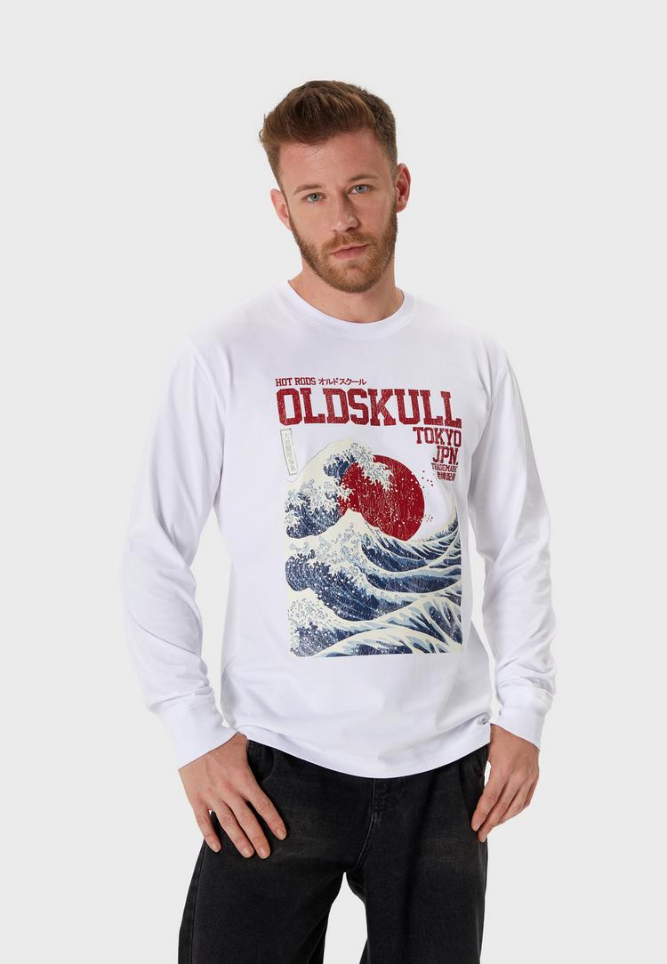 OLDSKULL OLDSKULL Asian Big W Langarmshirt Herren - White - 0 | SportScheck