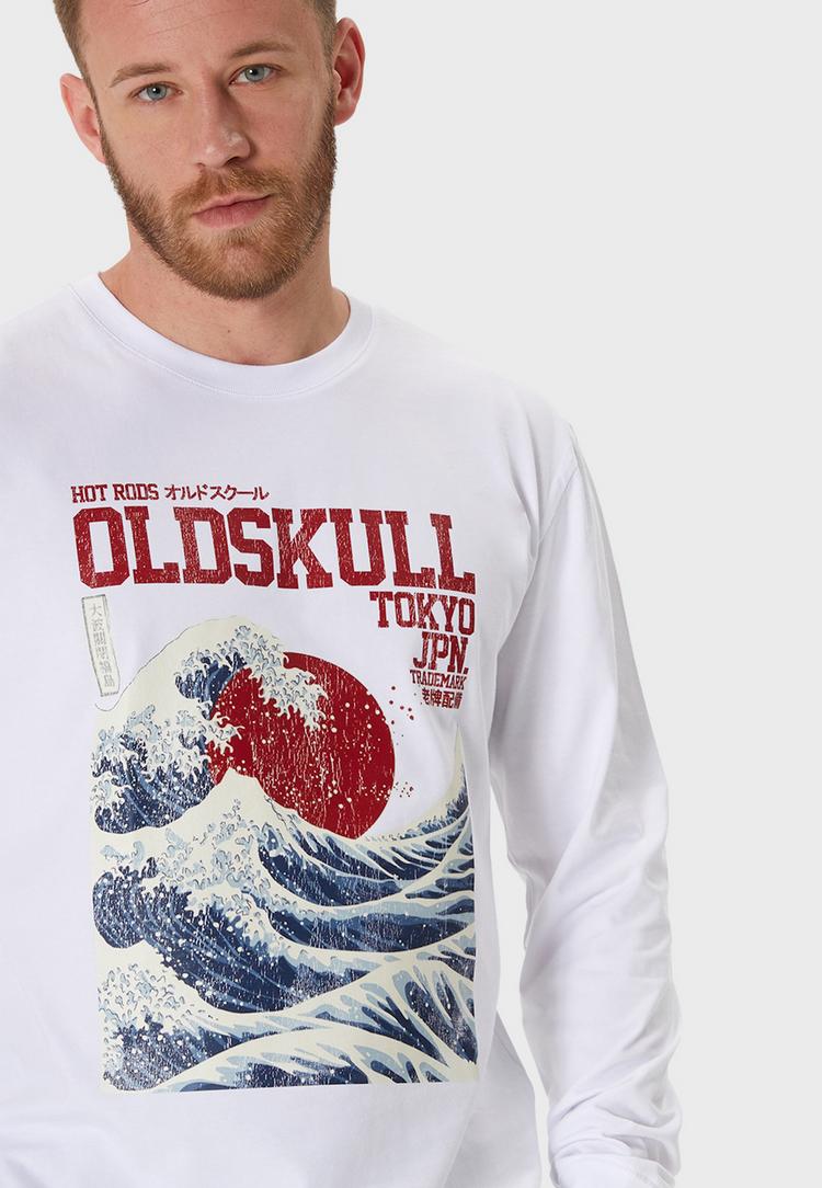 OLDSKULL OLDSKULL Asian Big W Langarmshirt Herren - White - 0 | SportScheck
