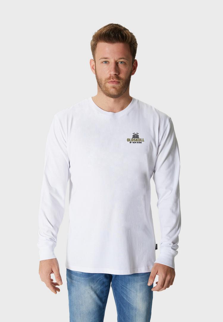 OLDSKULL OLDSKULL Basic Osk Samurai Langarmshirt Herren - White - 0 | SportScheck