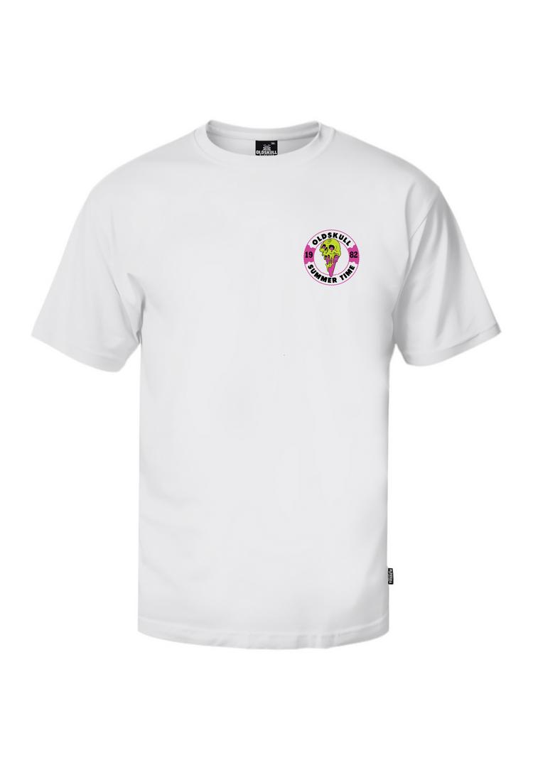 OLDSKULL OLDSKULL Wrldvibe Ice Green Logo Graphic Printshirt Herren - White - 0 | SportScheck