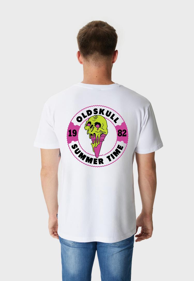 OLDSKULL OLDSKULL Wrldvibe Ice Green Logo Graphic Printshirt Herren - White - 0 | SportScheck
