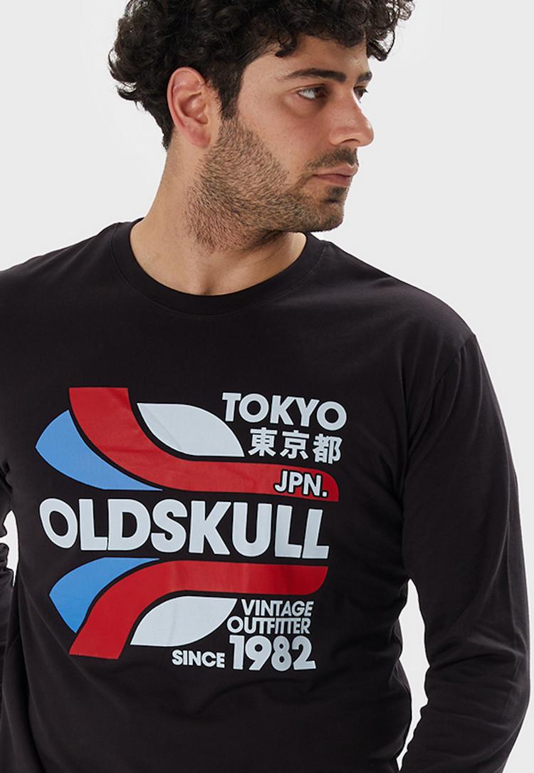OLDSKULL OLDSKULL Retro Tokyopolis Langarmshirt Herren - Black - 0 | SportScheck
