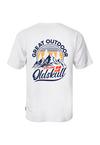 OLDSKULL Retro Great Outdoor Logo Graphic Printshirt Herren - White
