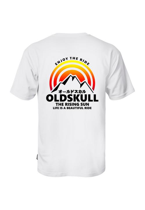 OLDSKULL Retro Rising Sun Logo Graphic Printshirt Herren