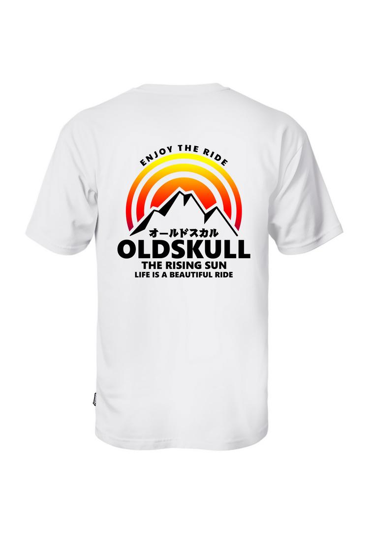 OLDSKULL OLDSKULL Retro Rising Sun Logo Graphic Printshirt Herren - White - 0 | SportScheck