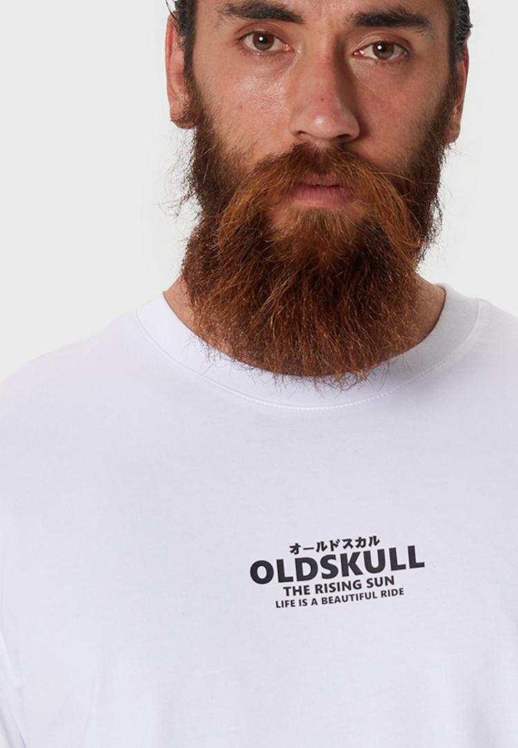 OLDSKULL OLDSKULL Retro Rising Sun Logo Graphic Printshirt Herren - White - 1 | SportScheck